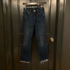 MOTHER Jeans Insider Crop Step Fray Wash Size 26